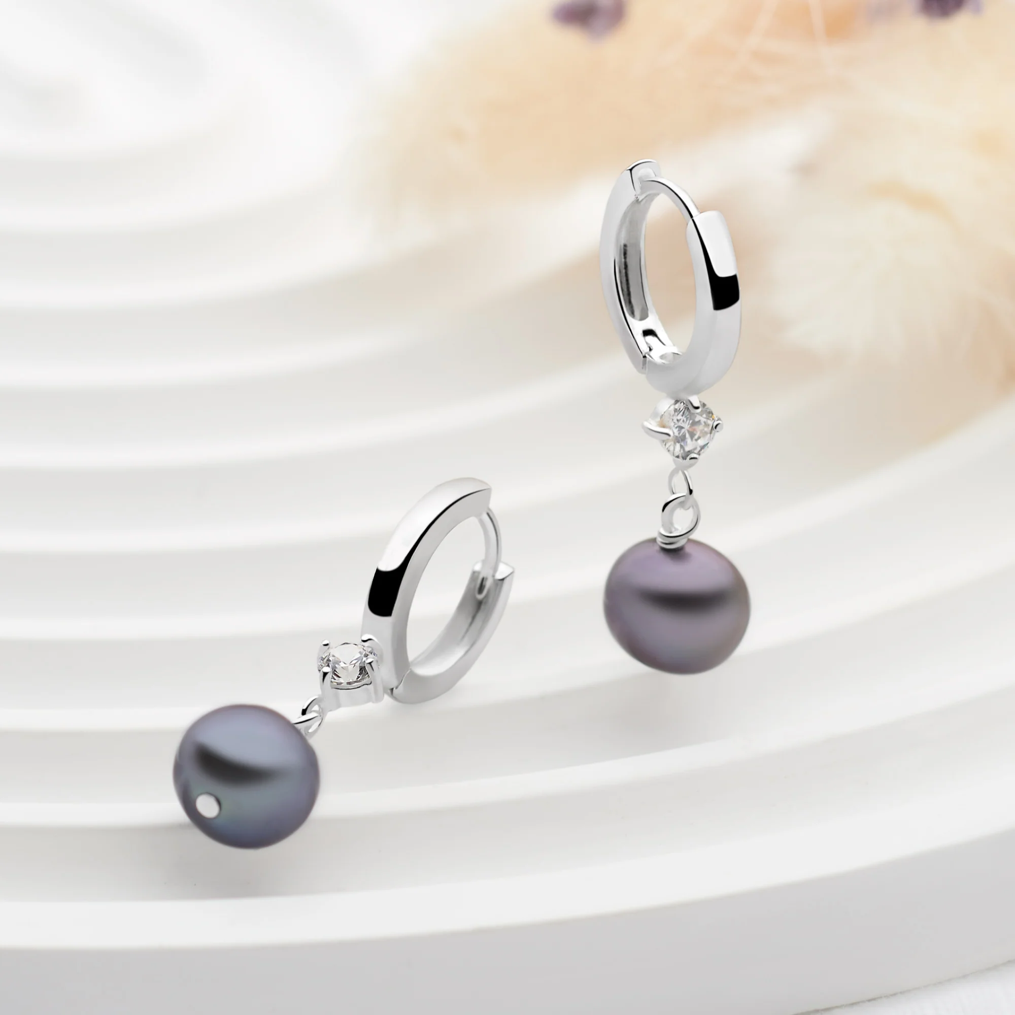 Aurelia Pearl Hoops - Image 2