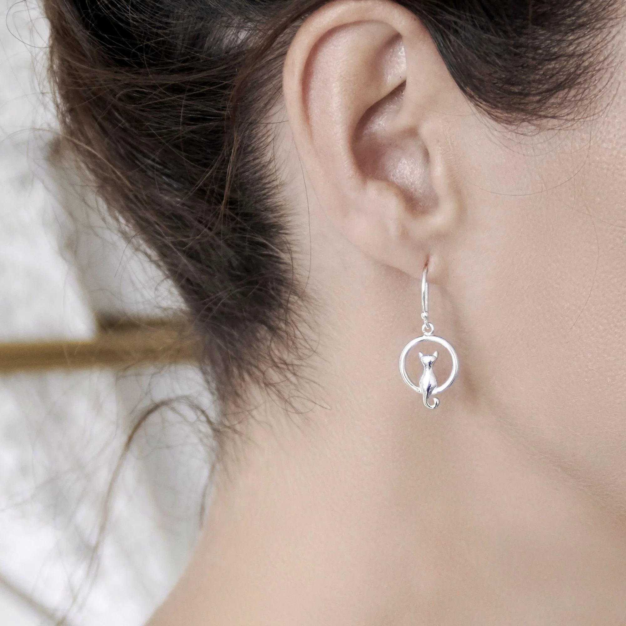 Cat Moon Earrings - Image 3