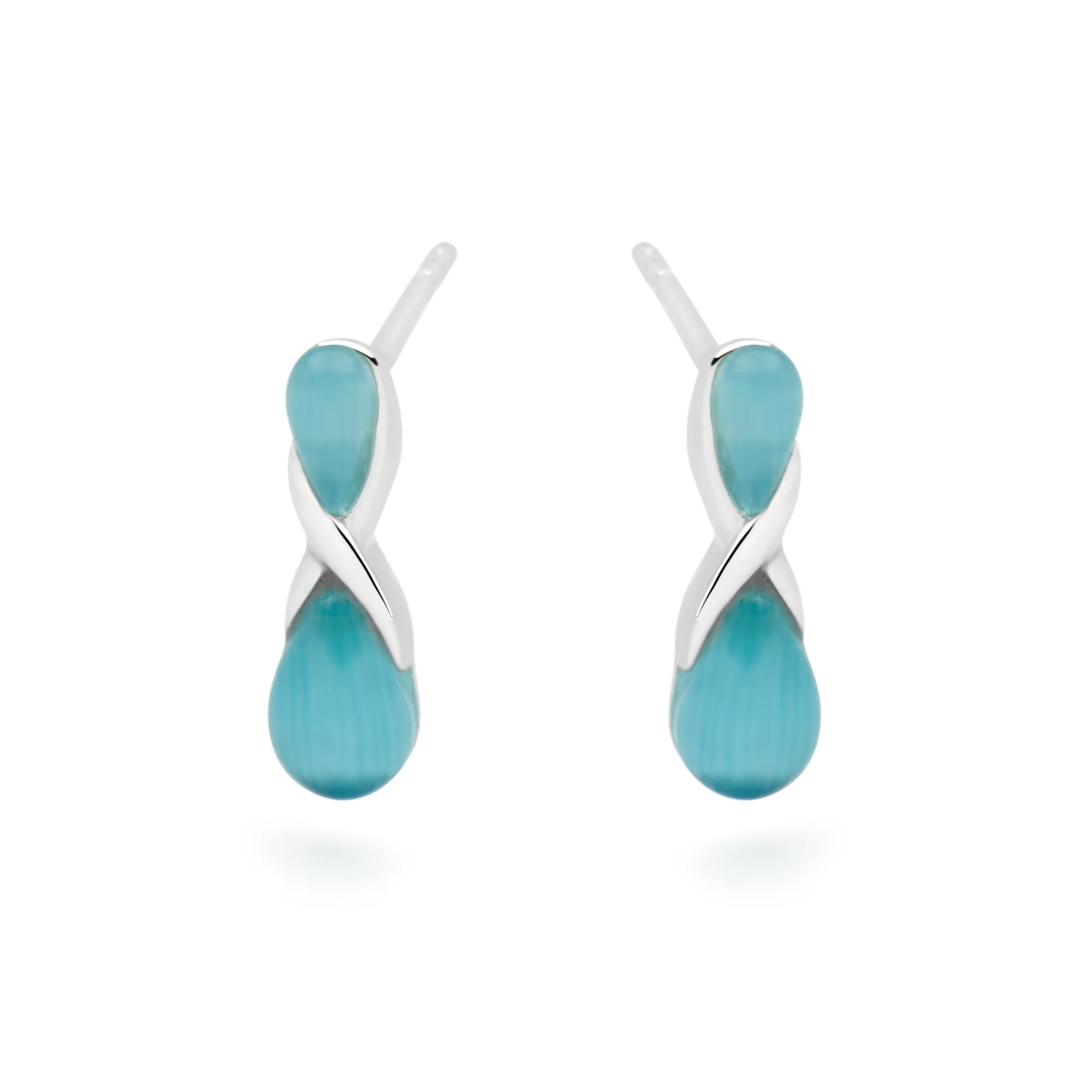 Cat's Eye Hourglass Earrings - Image 4