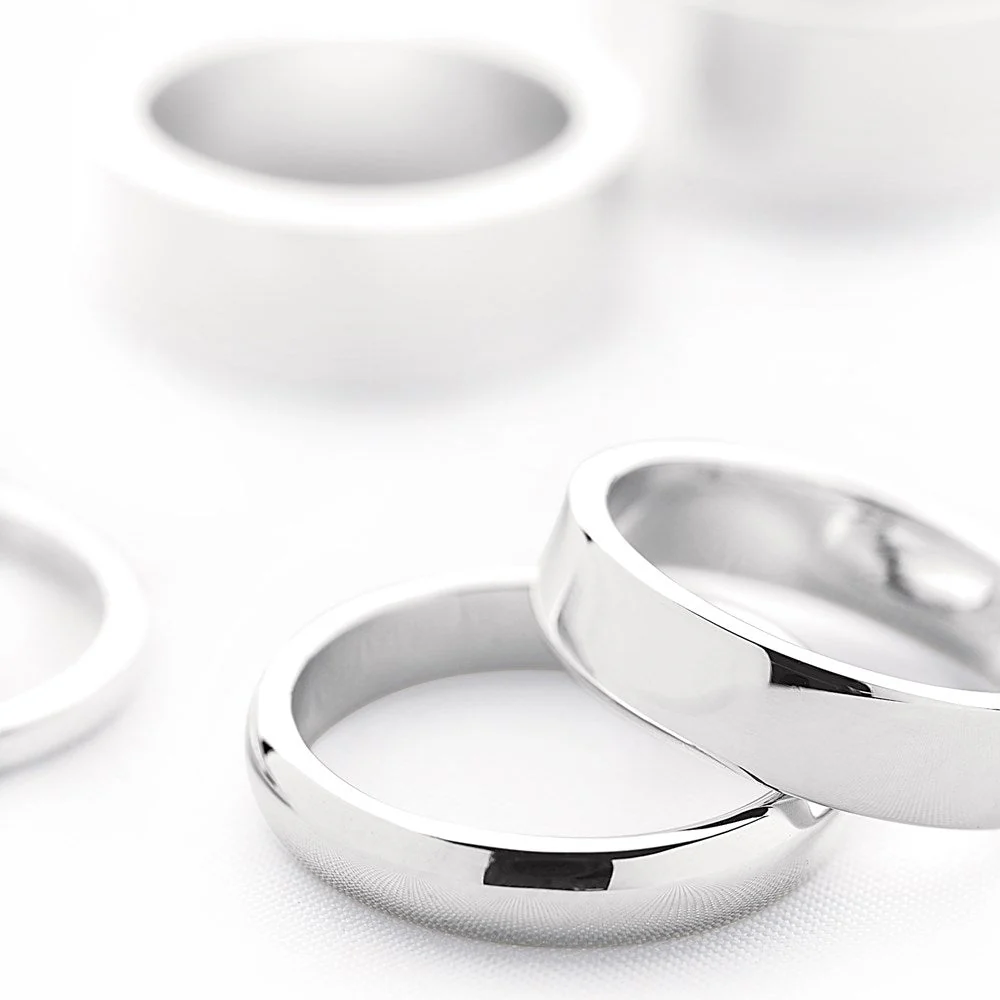 Flat Silver Band Ring - Image 11