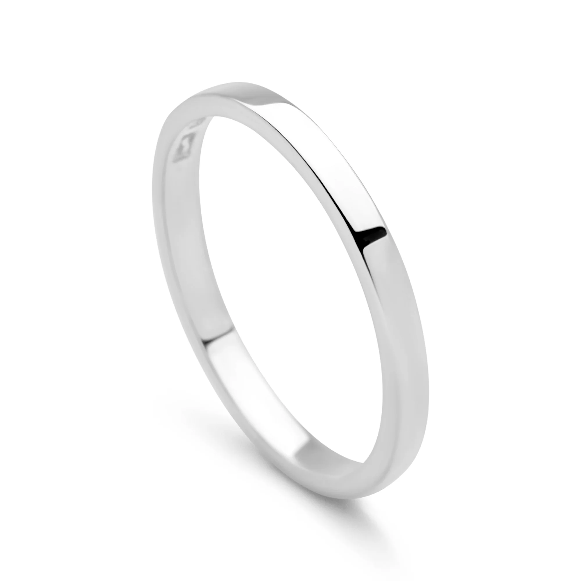 Flat Silver Band Ring - Image 4