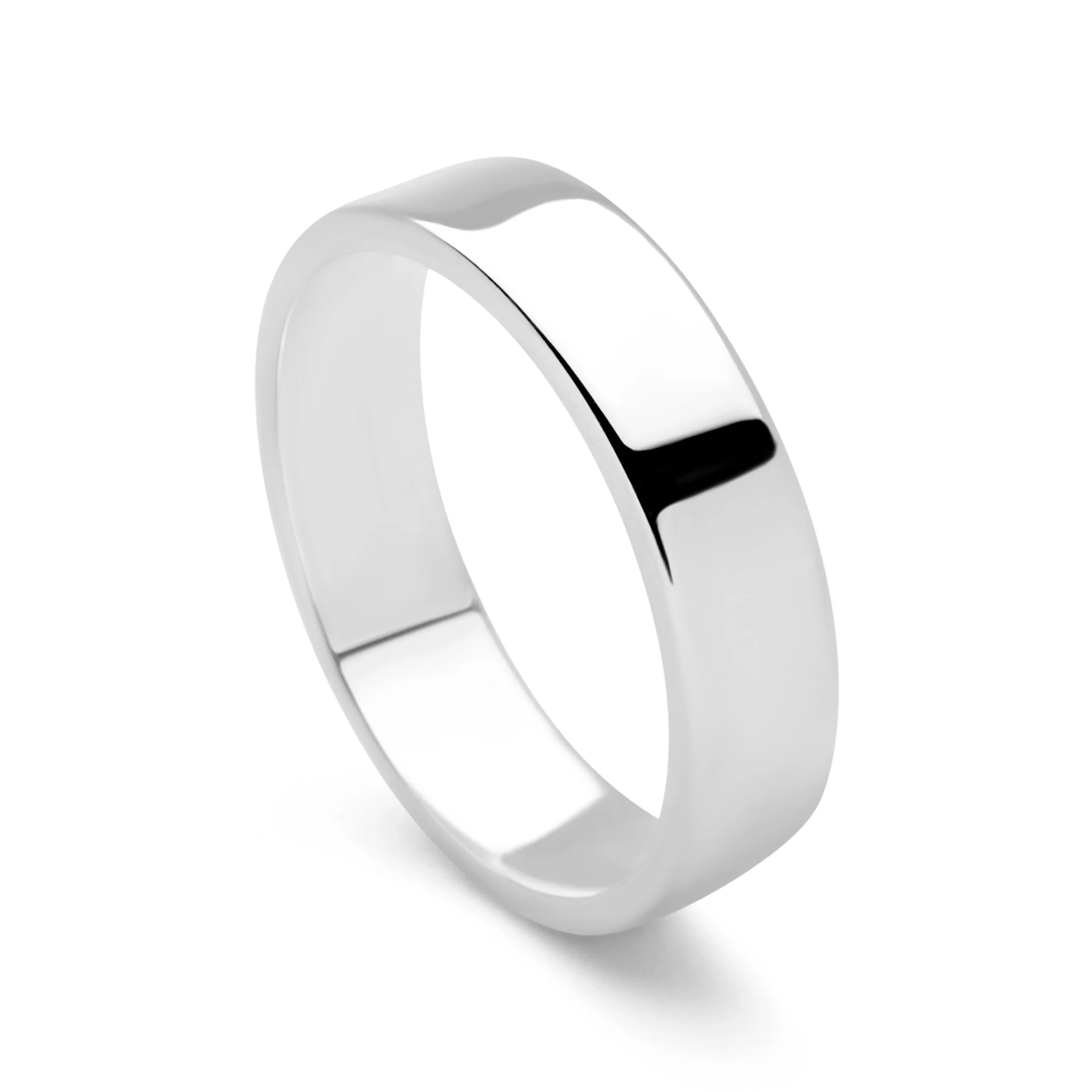 Flat Silver Band Ring - Image 6