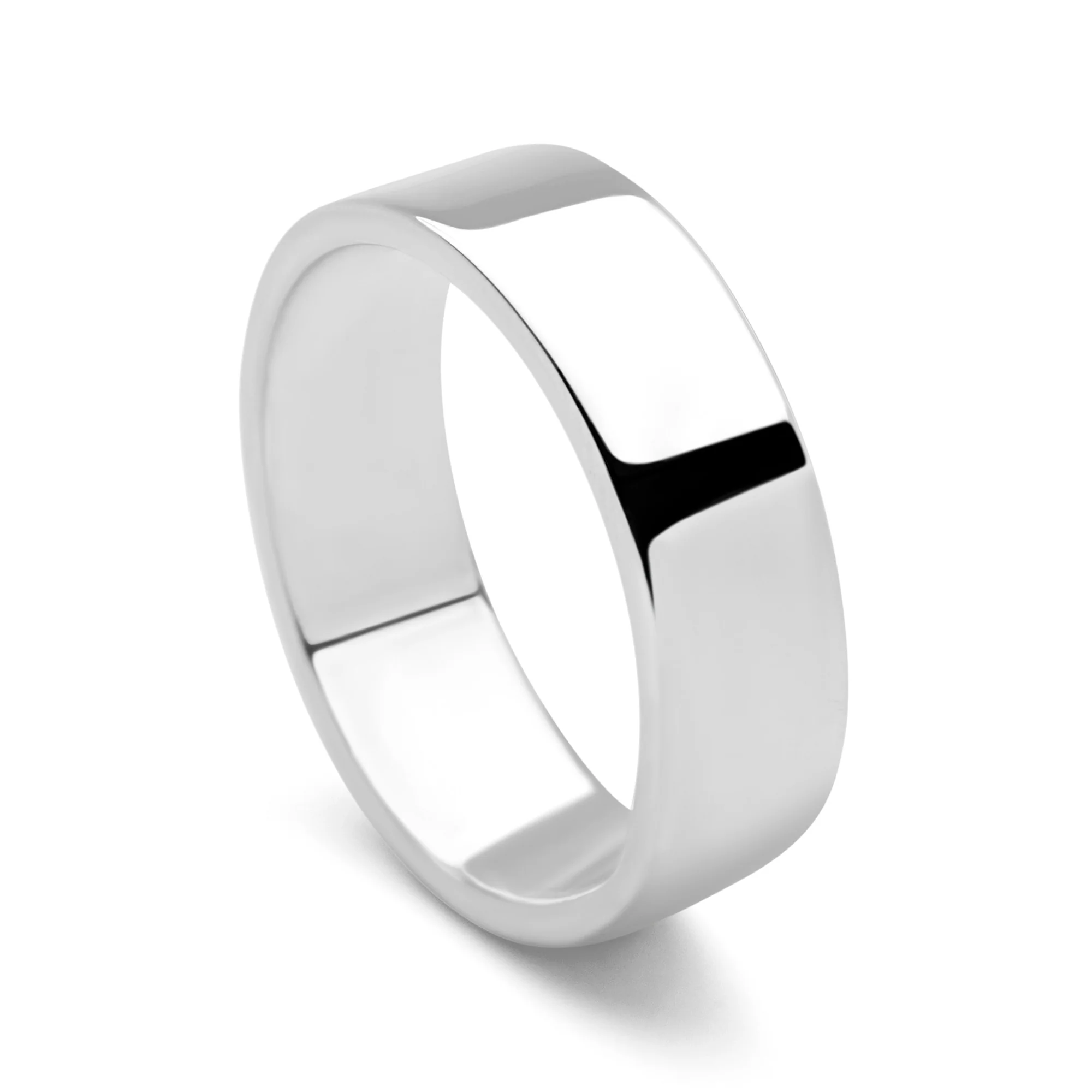 Flat Silver Band Ring - Image 7