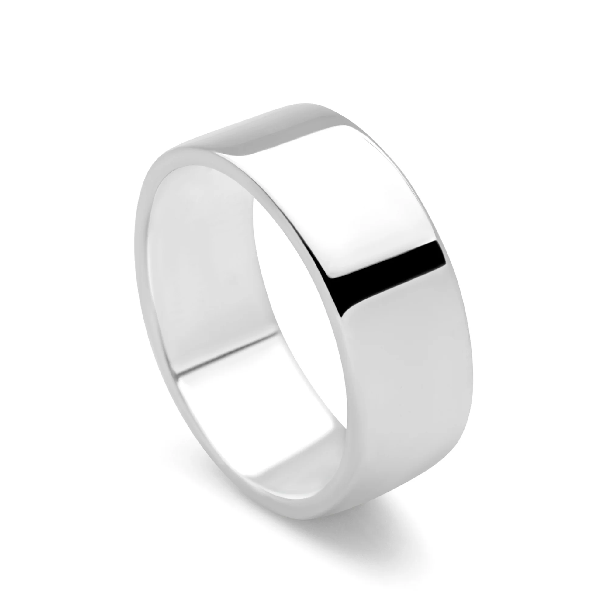 Flat Silver Band Ring - Image 8