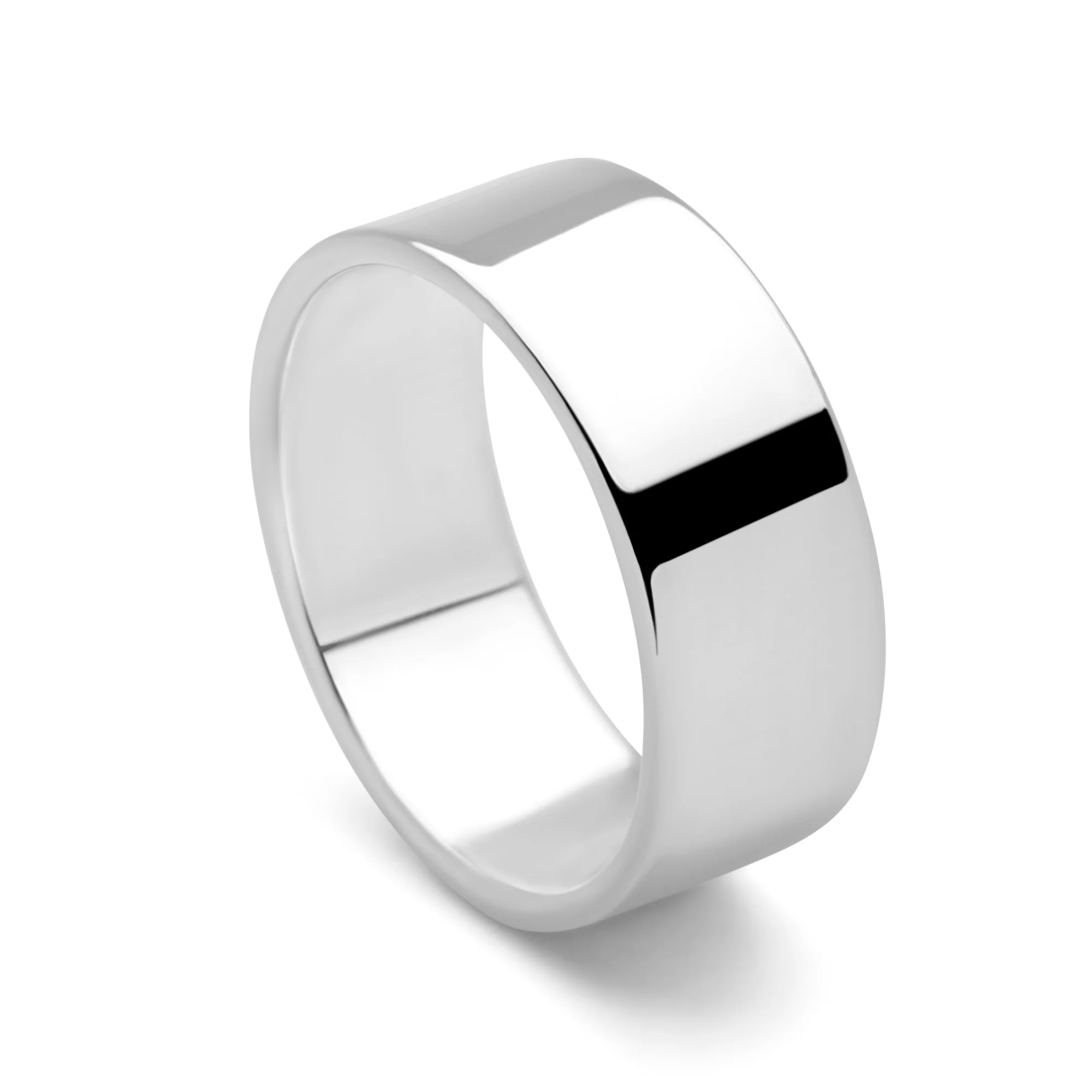Flat Silver Band Ring - Image 9