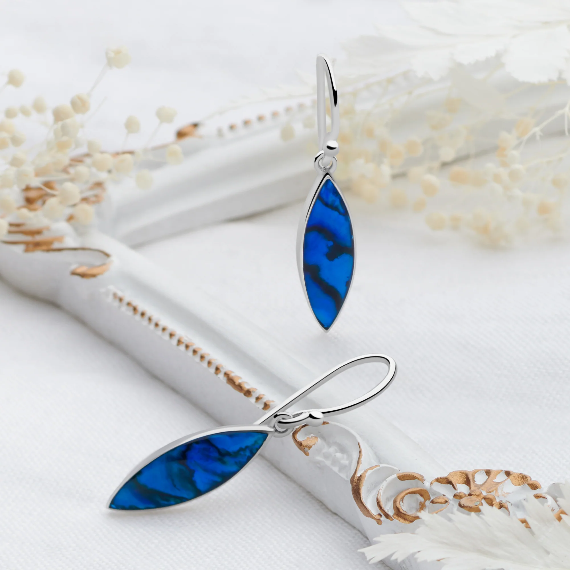 Marquise Blue Earrings - Image 2