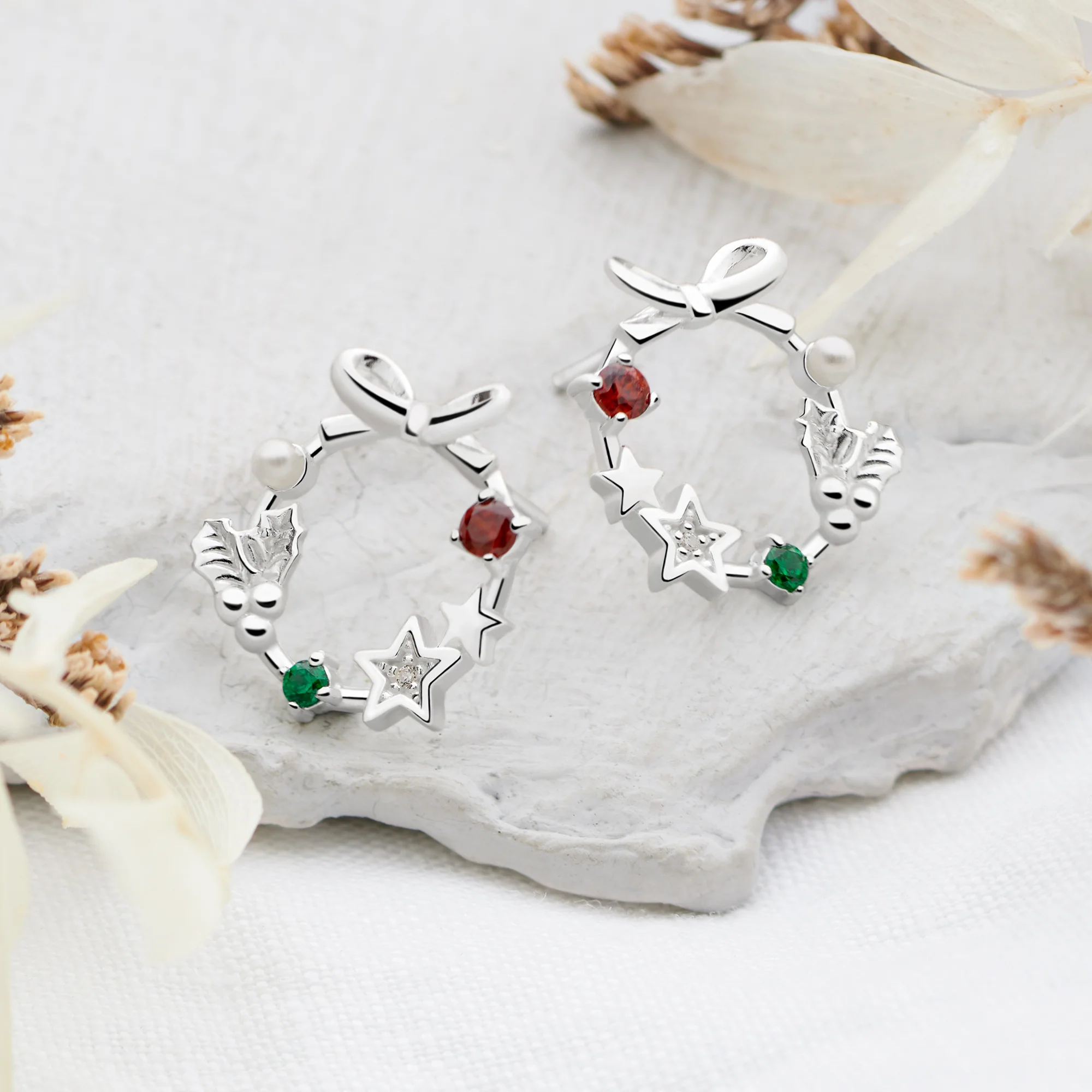 Noelle Wreath Earrings - Image 2