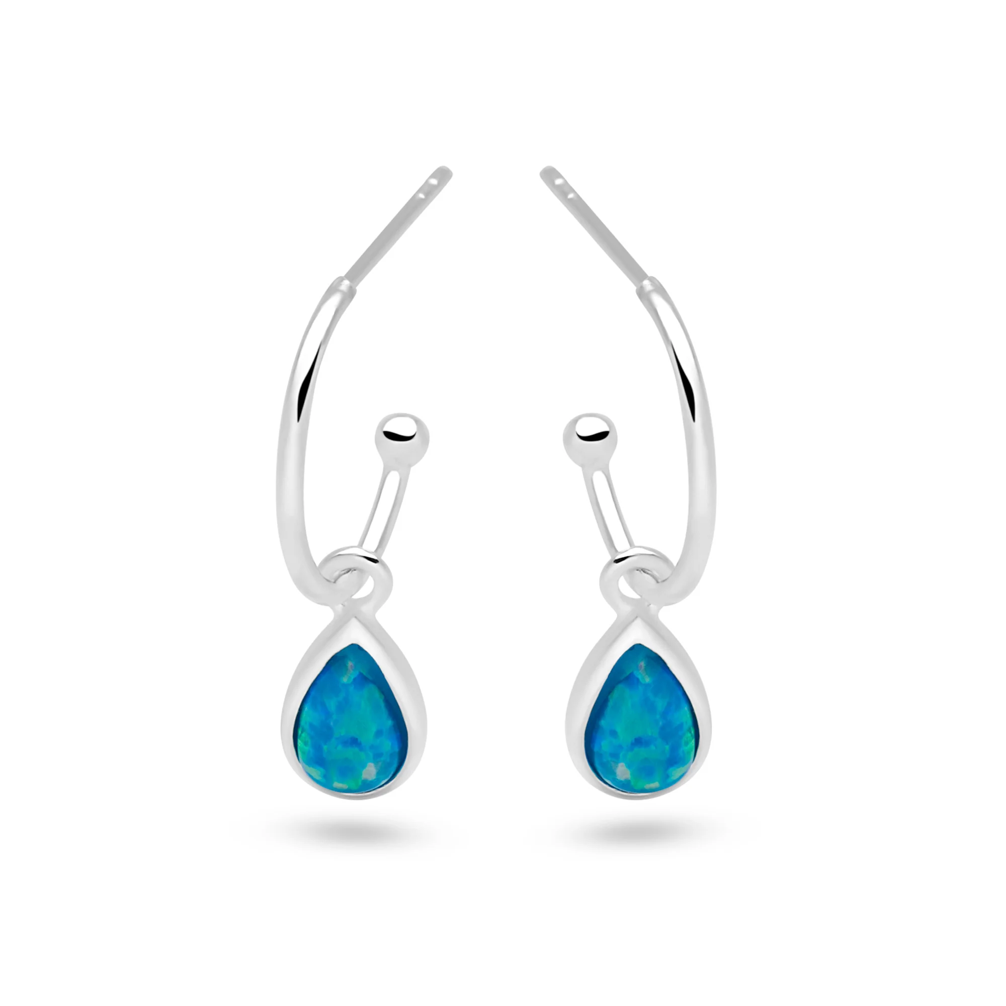Opal Charm Hoops - Image 4