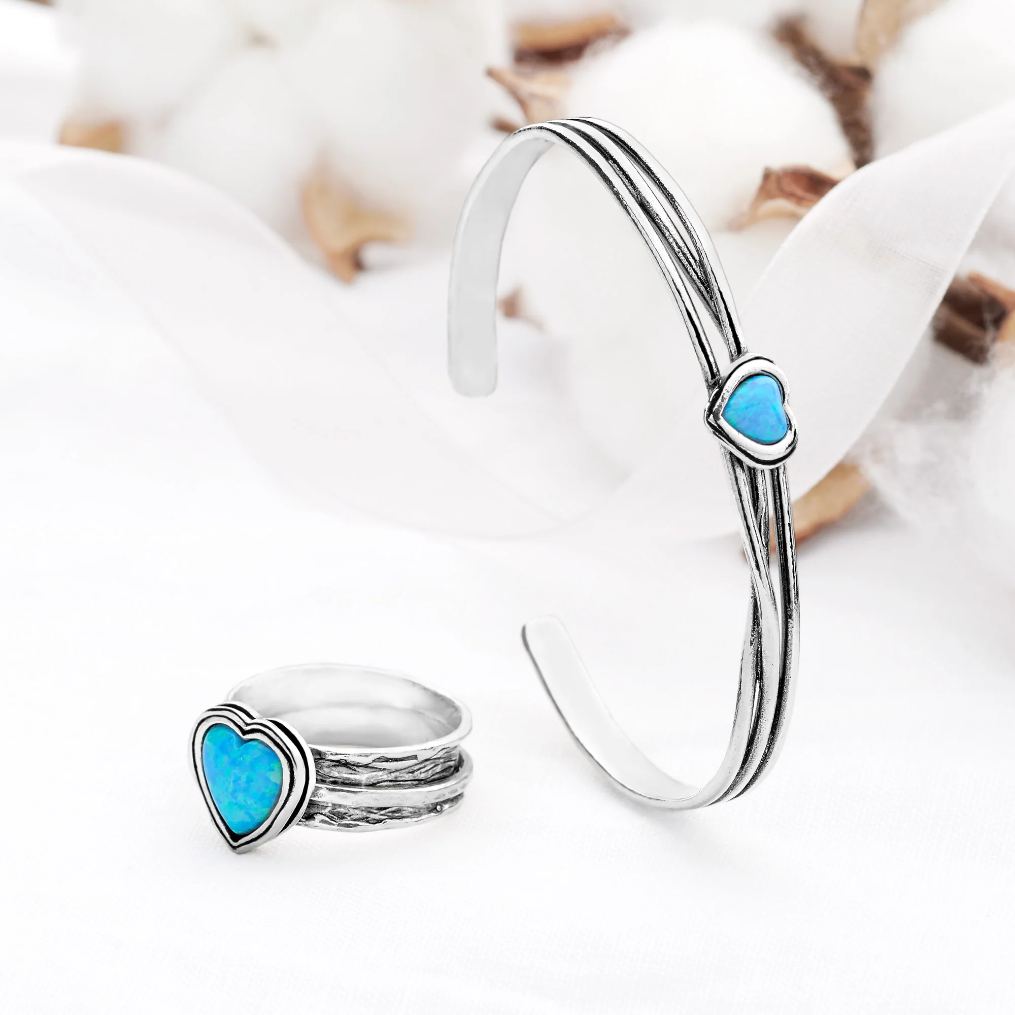 Opal Heart Spin Ring - Image 4