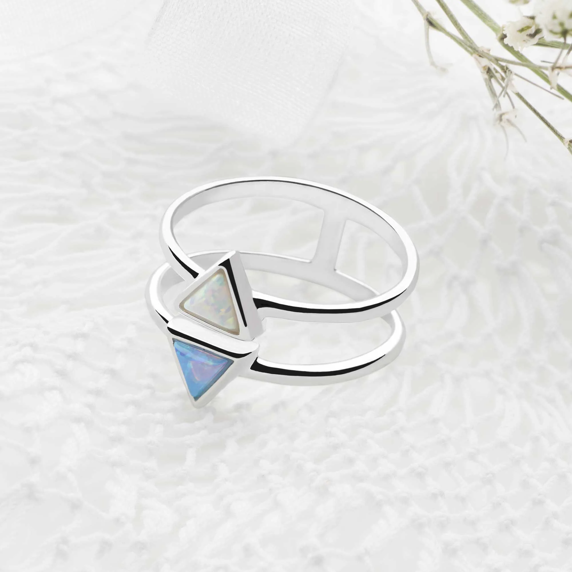 Opal Triangles Ring - Image 2
