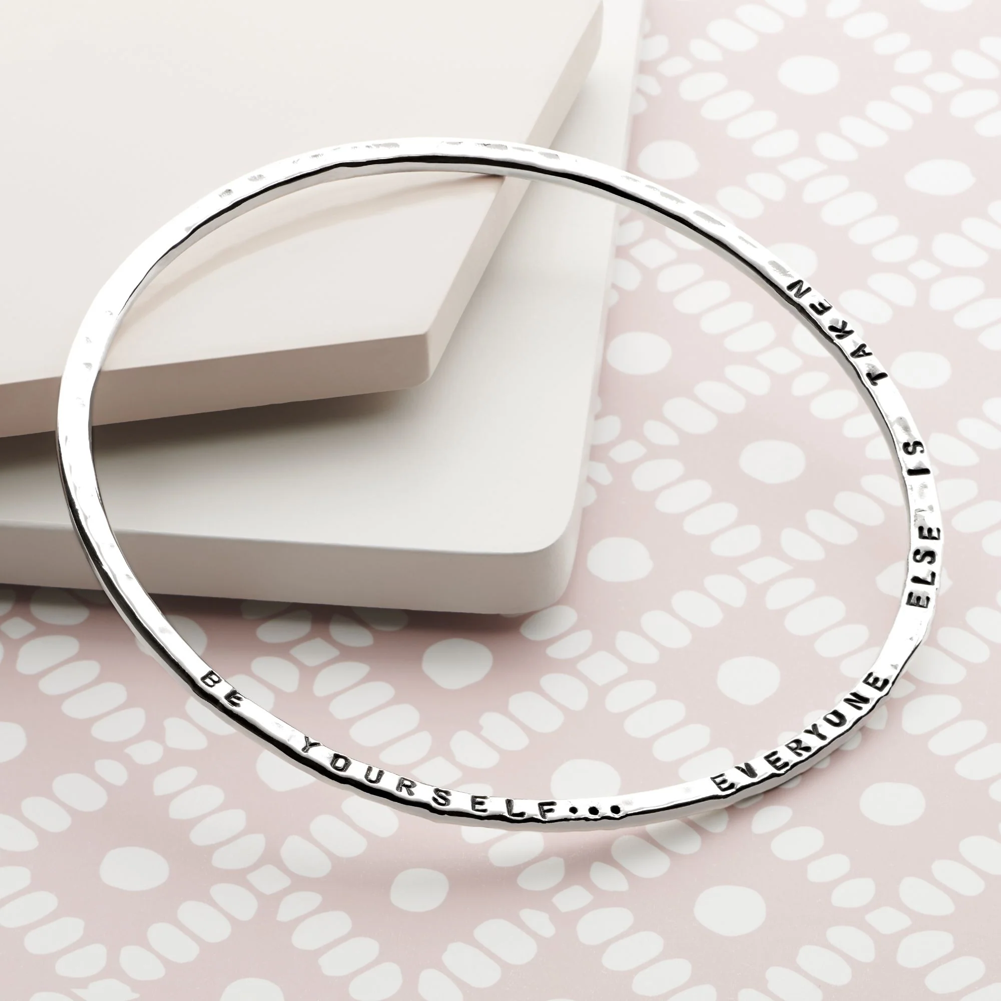 Personalised Hammered Bangle - Image 2