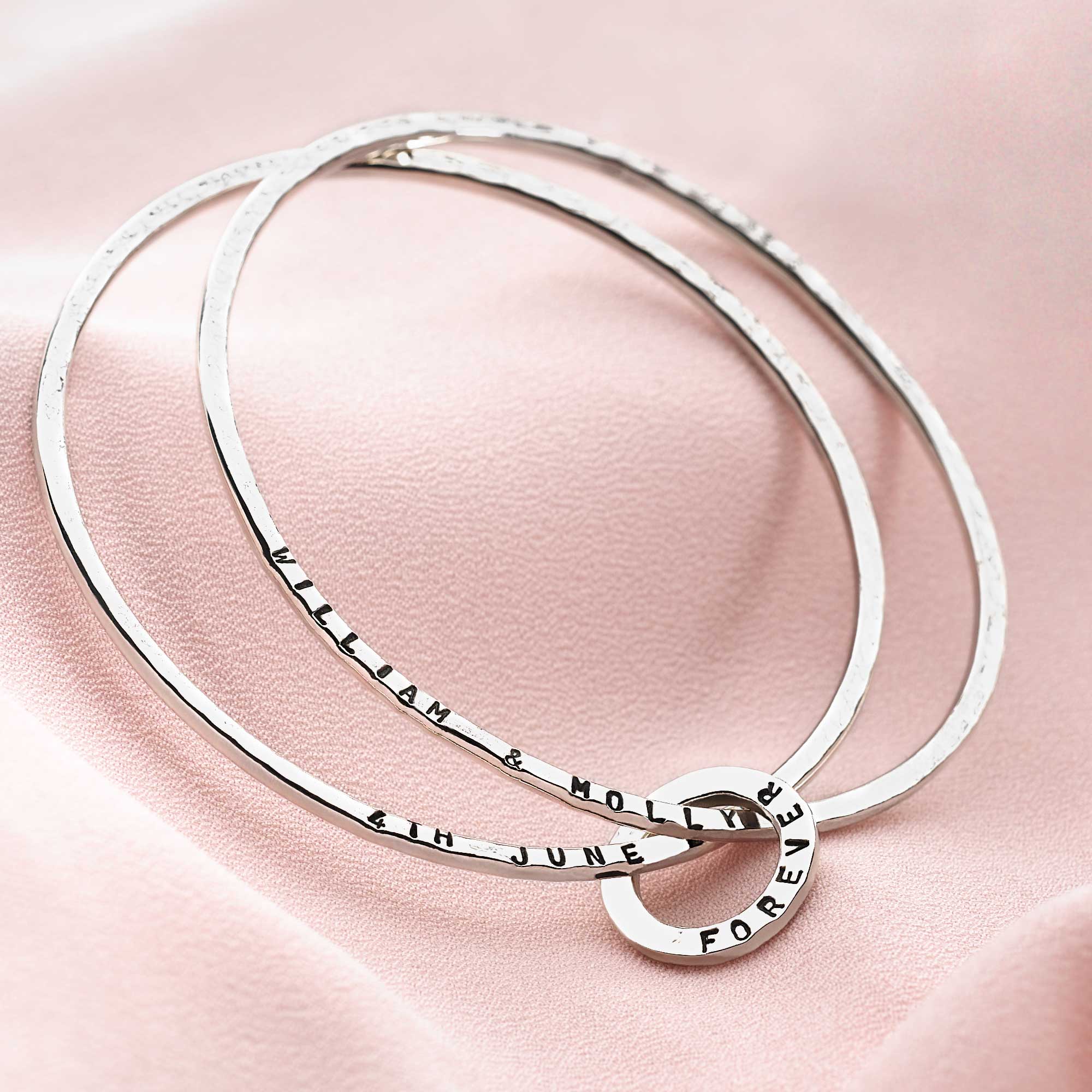 Personalised Hammer Bangle (Duo) - Image 2