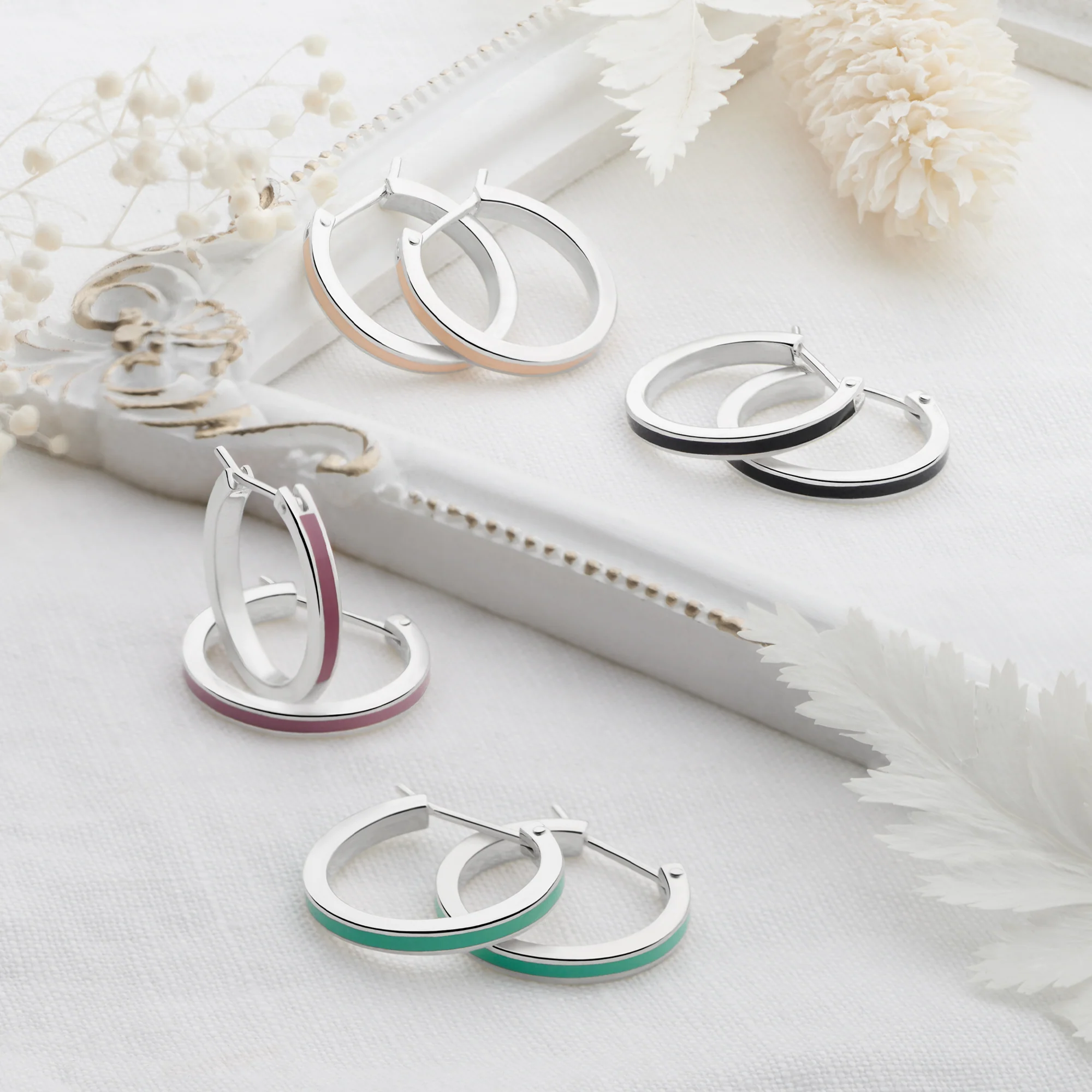 Purple Enamel Hoops - Image 2