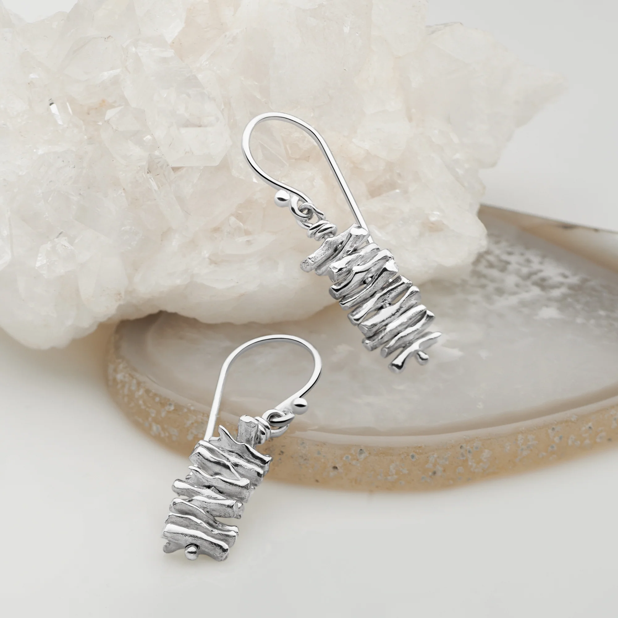 Silver Driftwood Earrings - Image 2