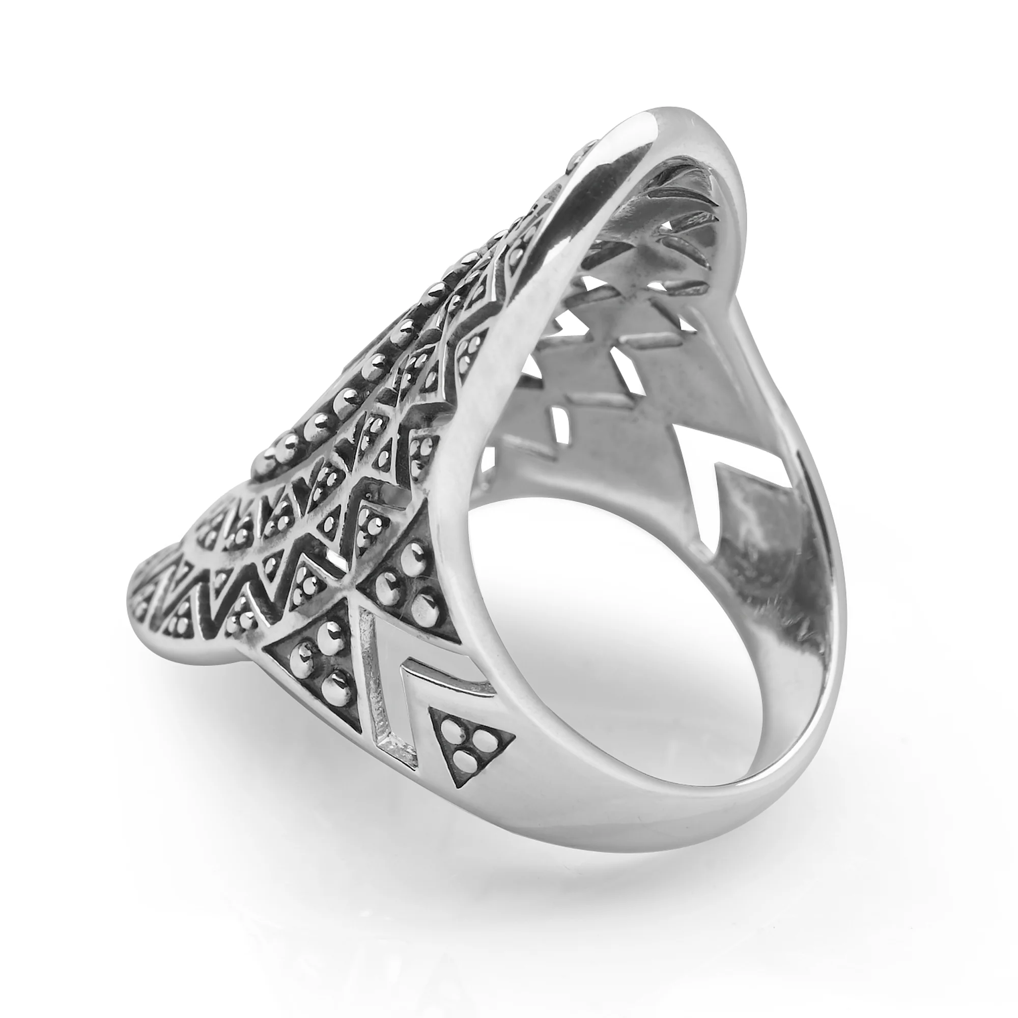 Silver Mandala Ring - Image 5