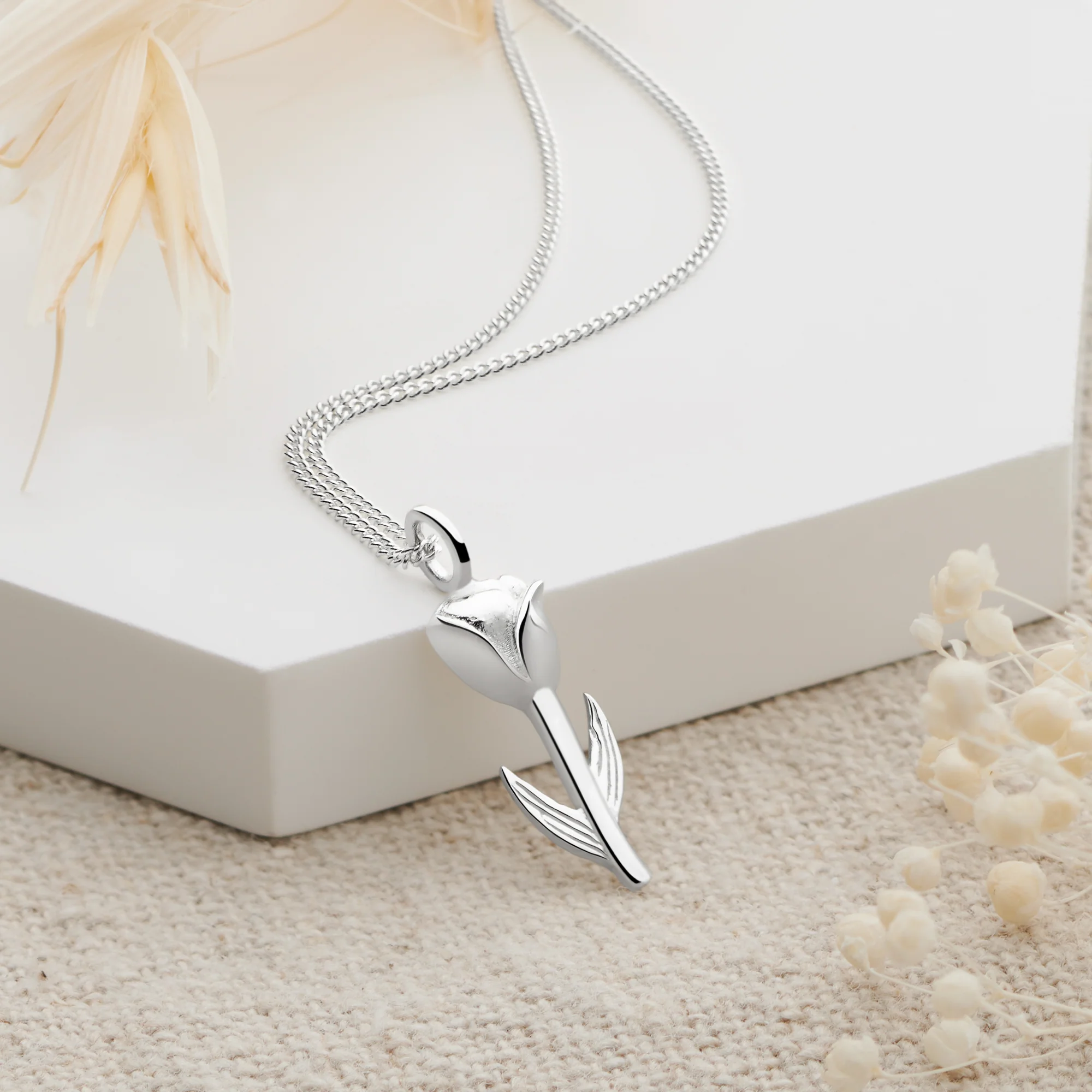Silver Tulip Necklace - Image 2