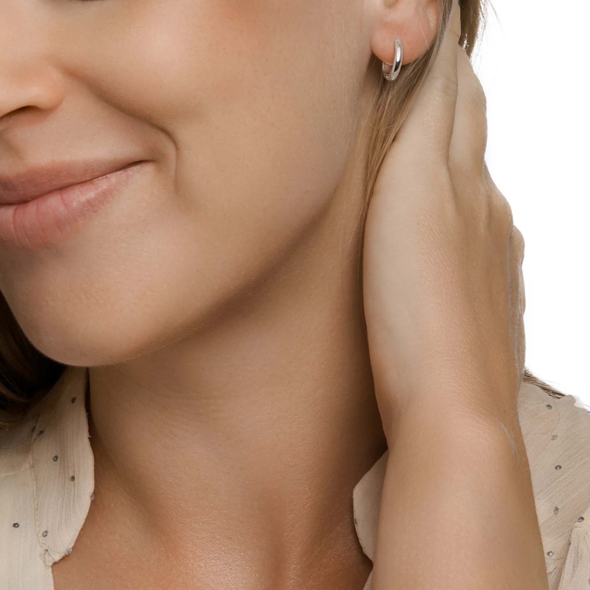 Sleek Huggie Hoops - Image 3