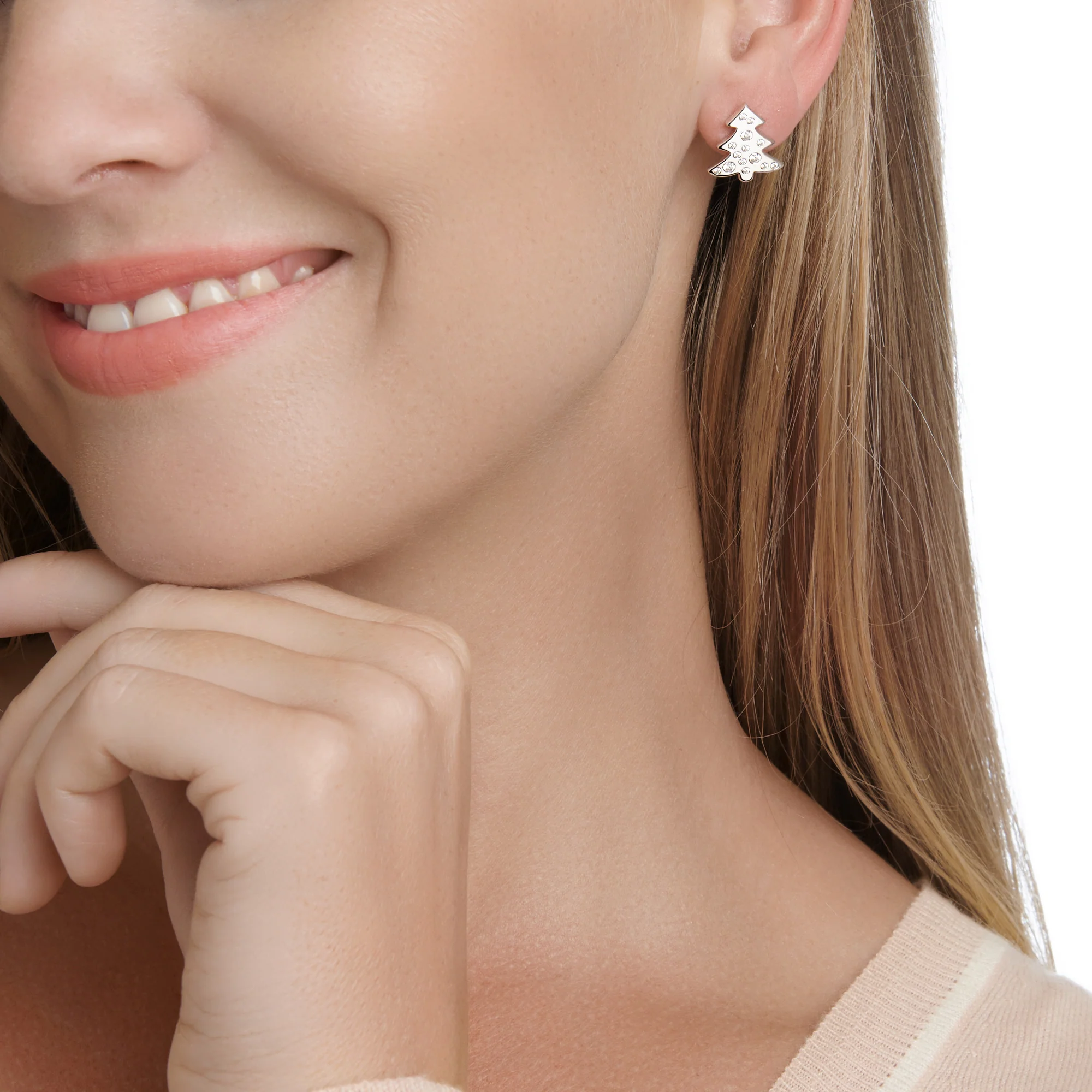 Snowy Christmas Tree Studs - Image 3