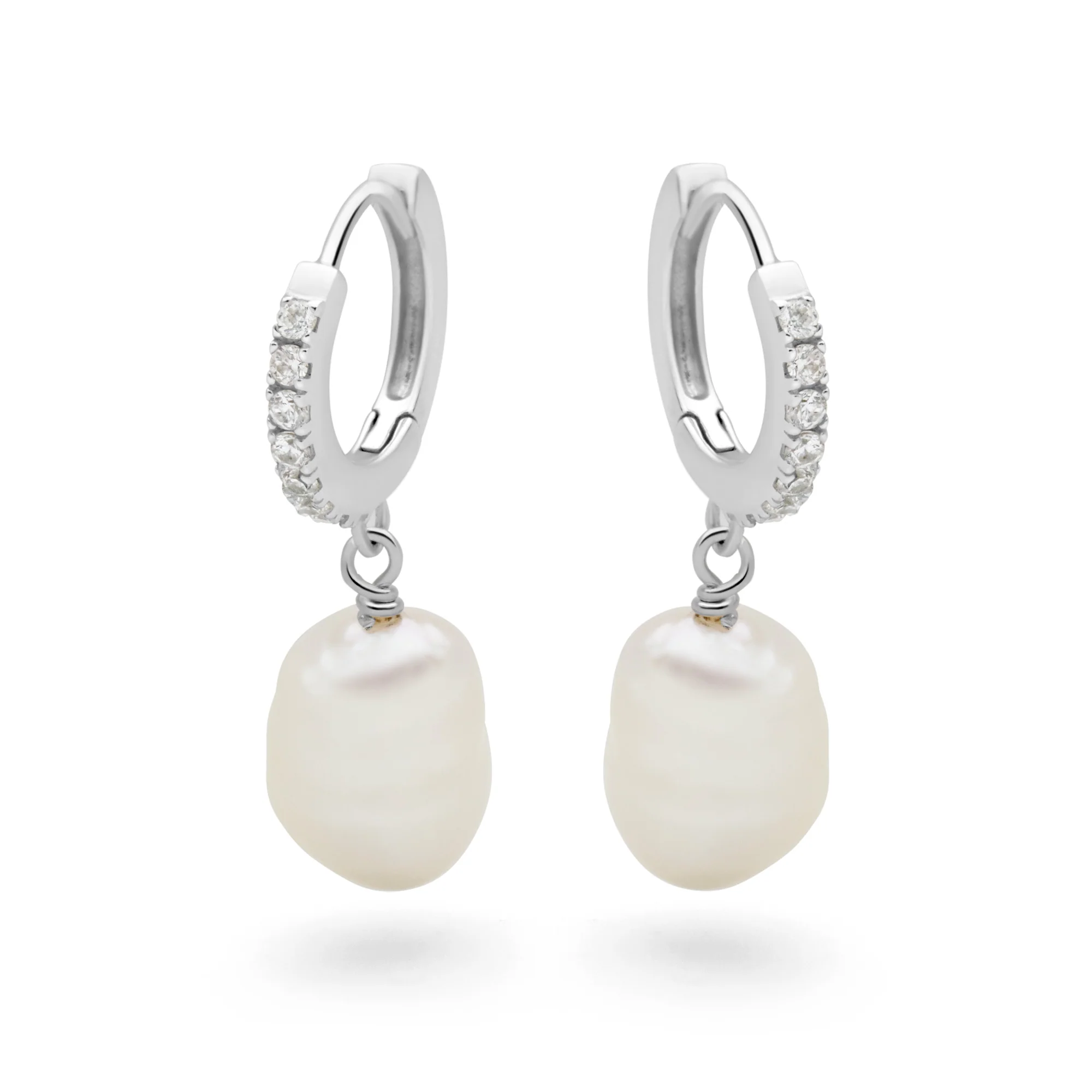 Sparkling Pearl Hoops - Image 4
