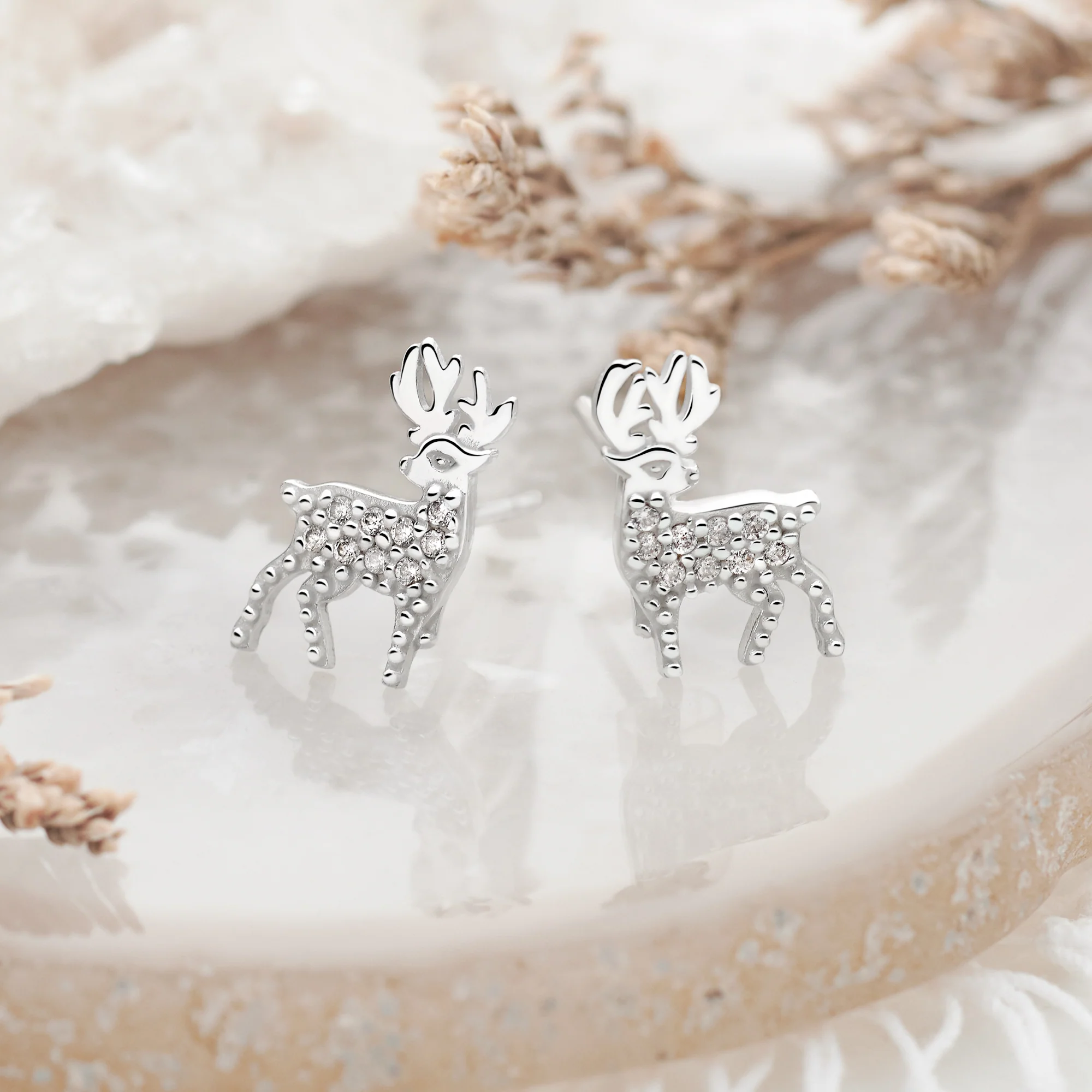 Sparkling Reindeer Studs - Image 2