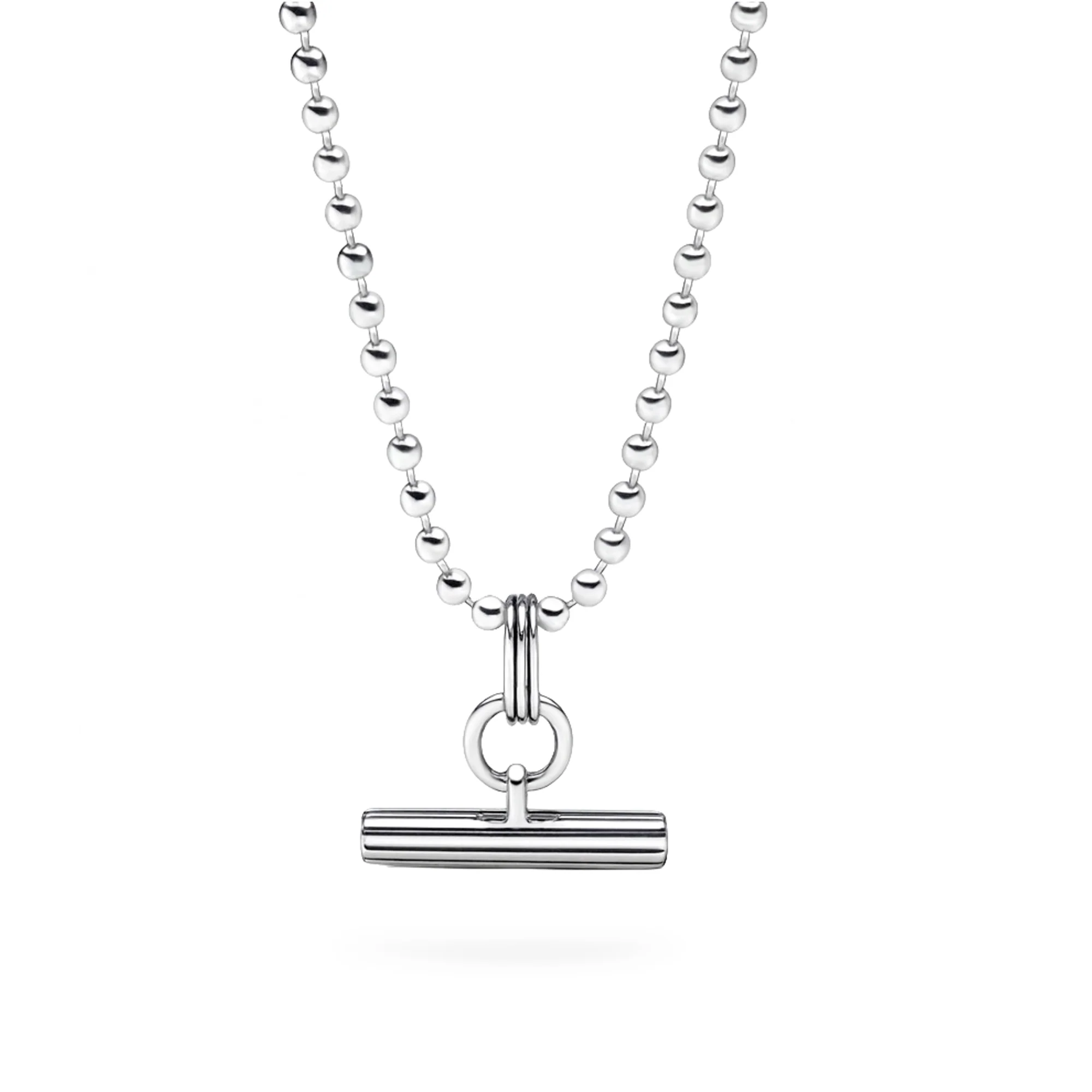 Striped T-Bar Pendant 65cm Ball Chain - Image 3