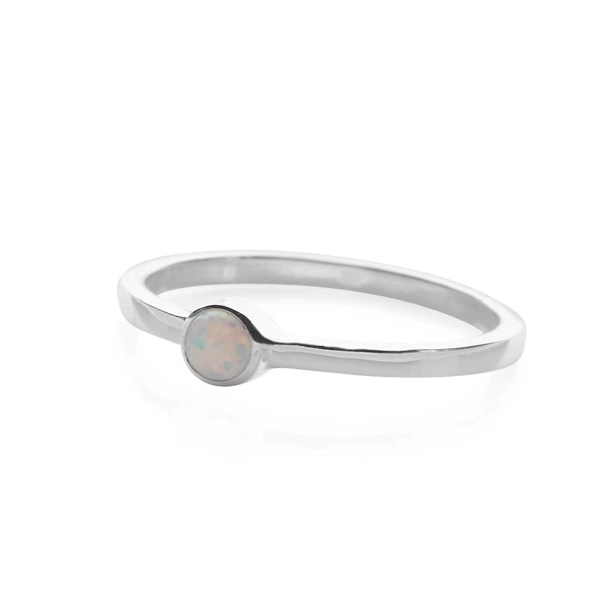 White Opal Dot Ring - Image 5